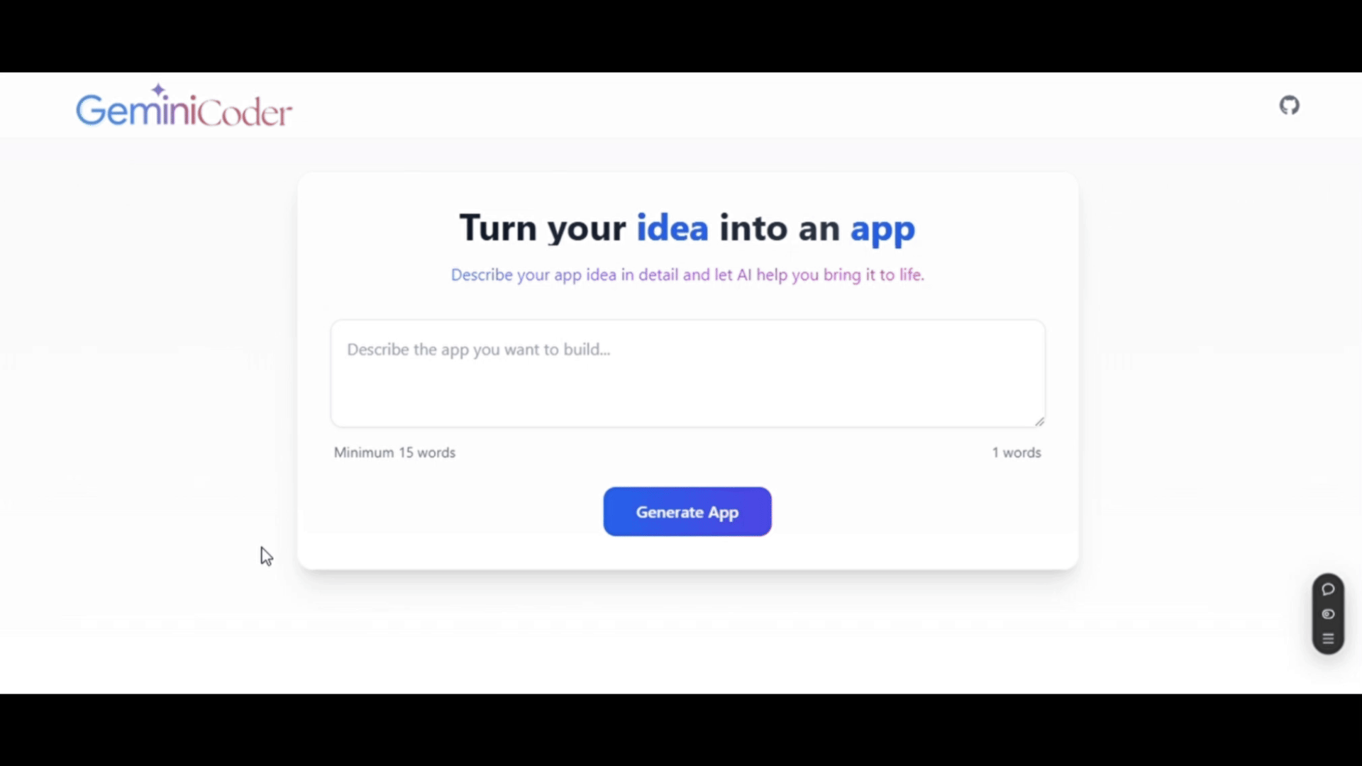 GeminiCoder: AI-Powered App Idea Generator